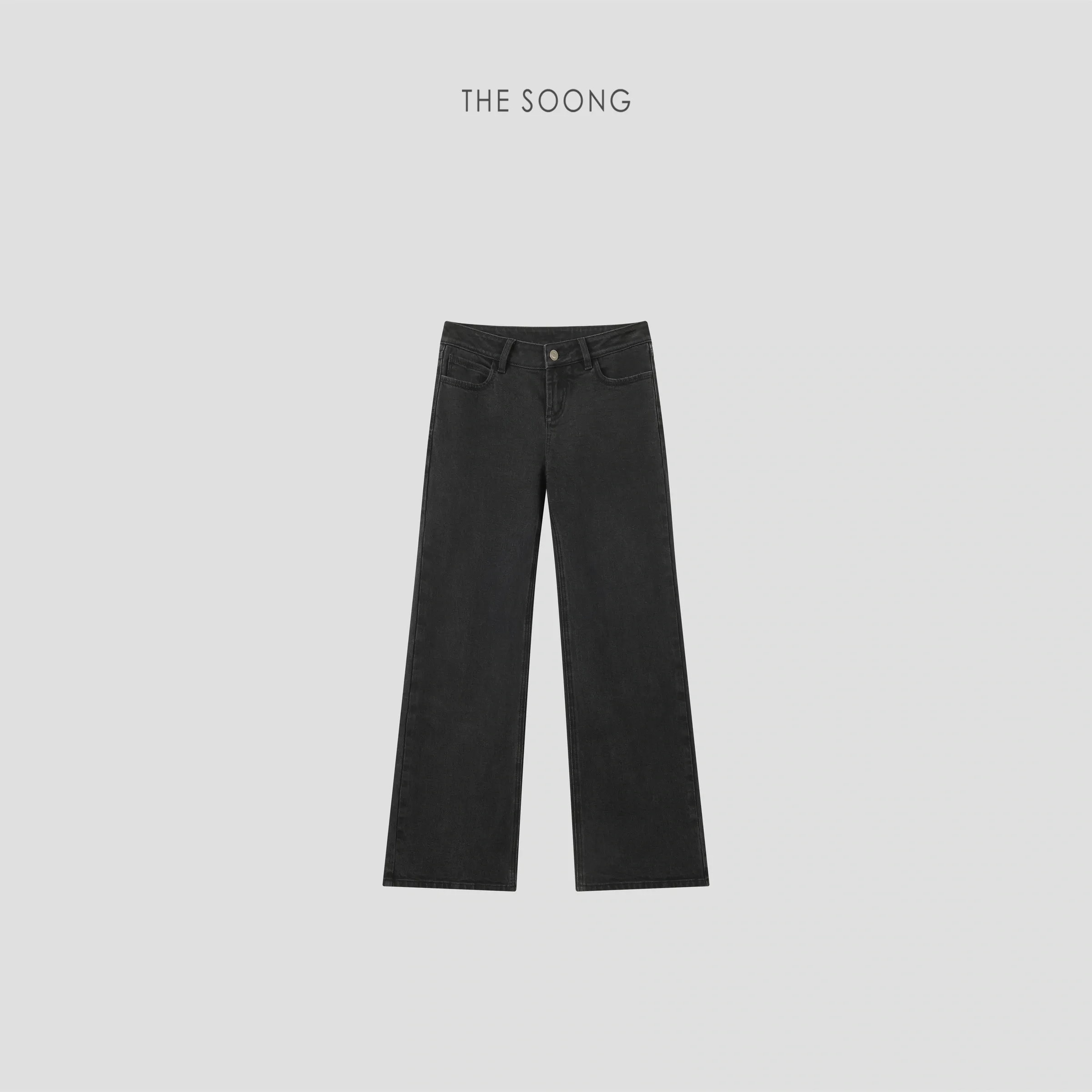 THESOONG Spring Slim Straight Cotton-Feel Jeans - 8362