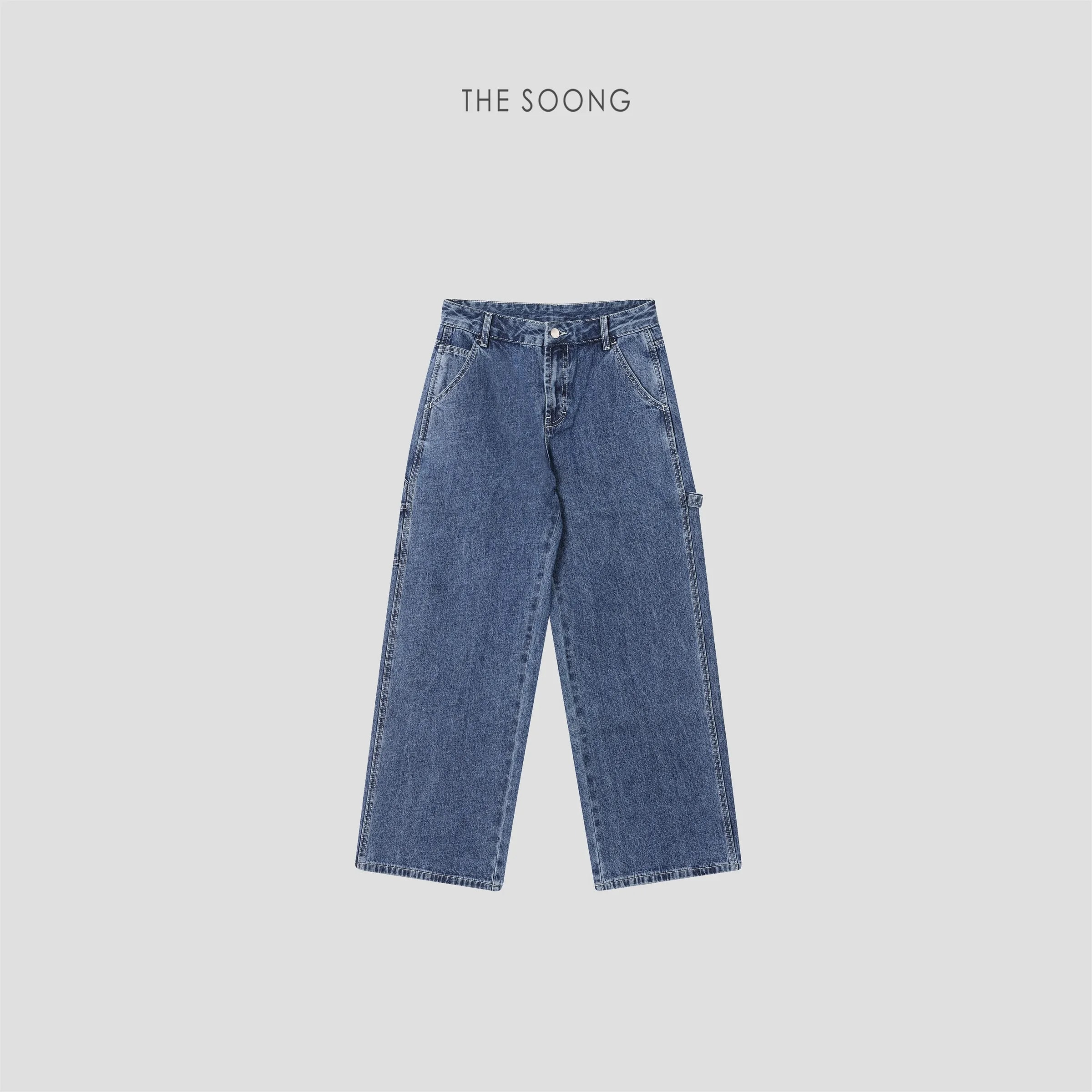 THESOONG “Okayama Denim” 90s Vintage Mid-Low Rise Wide-Leg Jeans - 9095