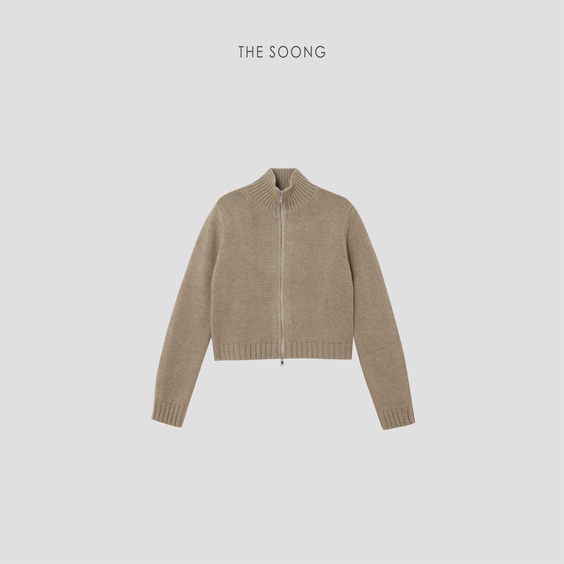 100% Wool Two-Way Zip Knit Jacket alternate view
