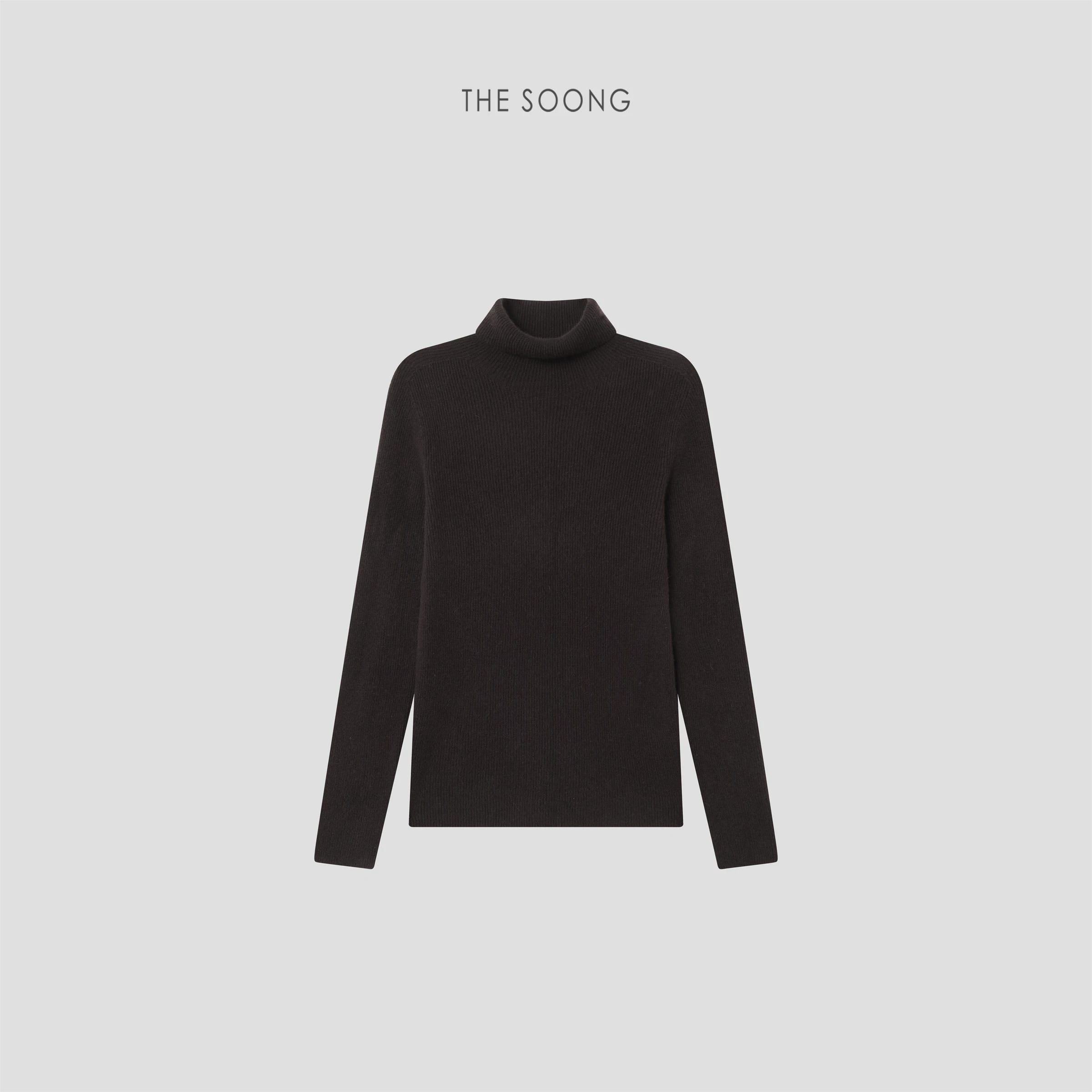 ハイネックカシミヤセーター 100%内モンゴル産カシミヤ 厚手 保温 縦リブ ニット レディース alternate view