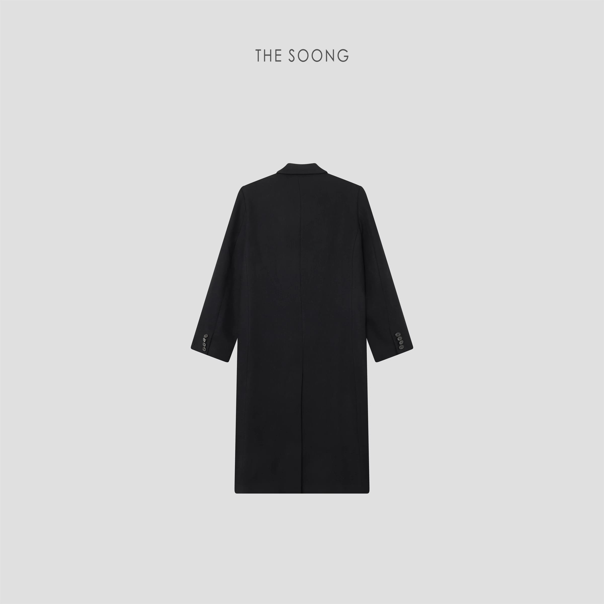 Classic Tailored Wool-Blend Black Suit Coat for Women alternate view
