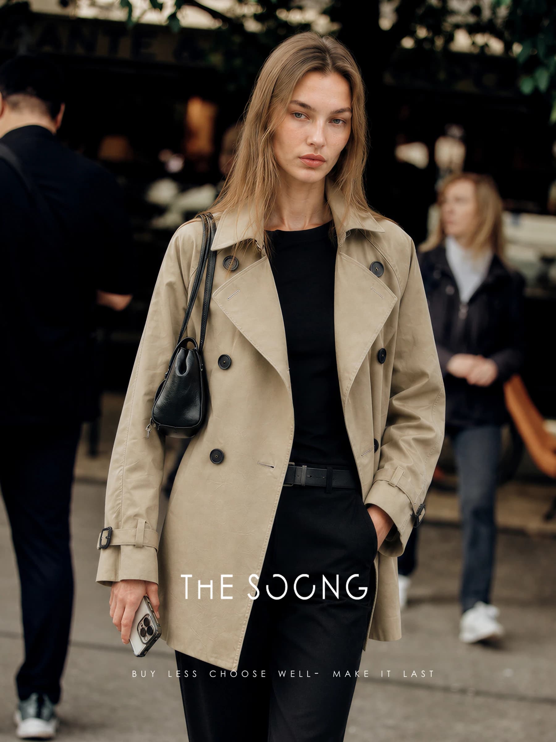 THESOONG “Wilderness Journey” 100% Cotton Double-Breasted Trench Coat - 9106 alternate view