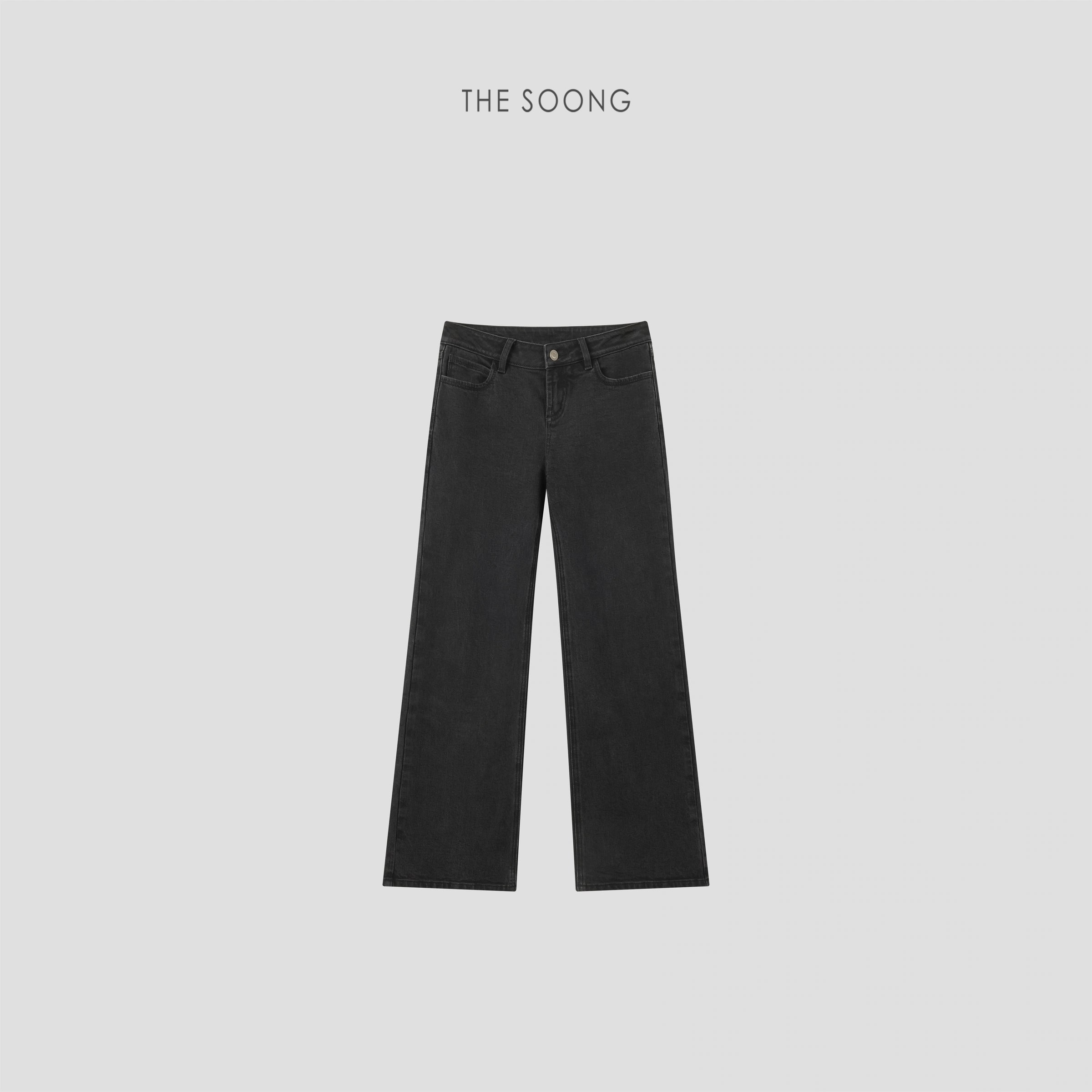 THESOONG Spring Slim Straight Cotton-Feel Jeans - 8362