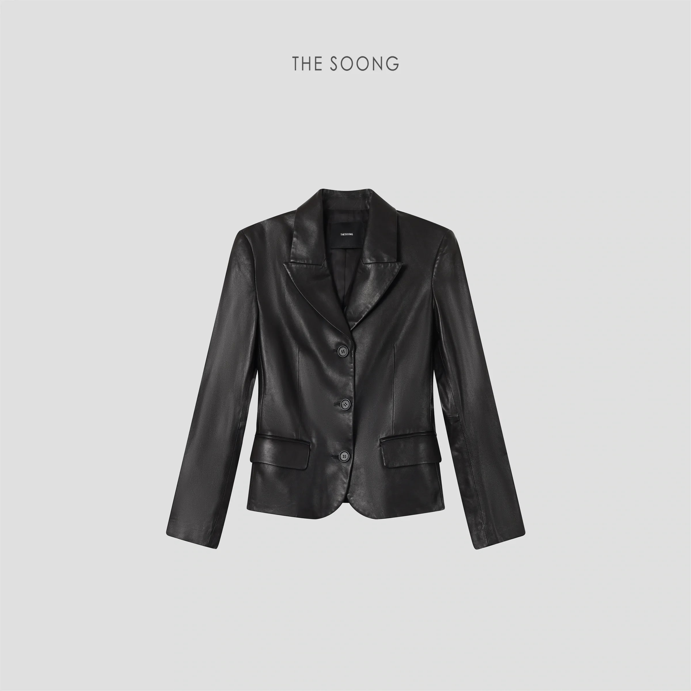 THESOONG “Kendall Leather” Classic Matte Lambskin Jacket - 9304
