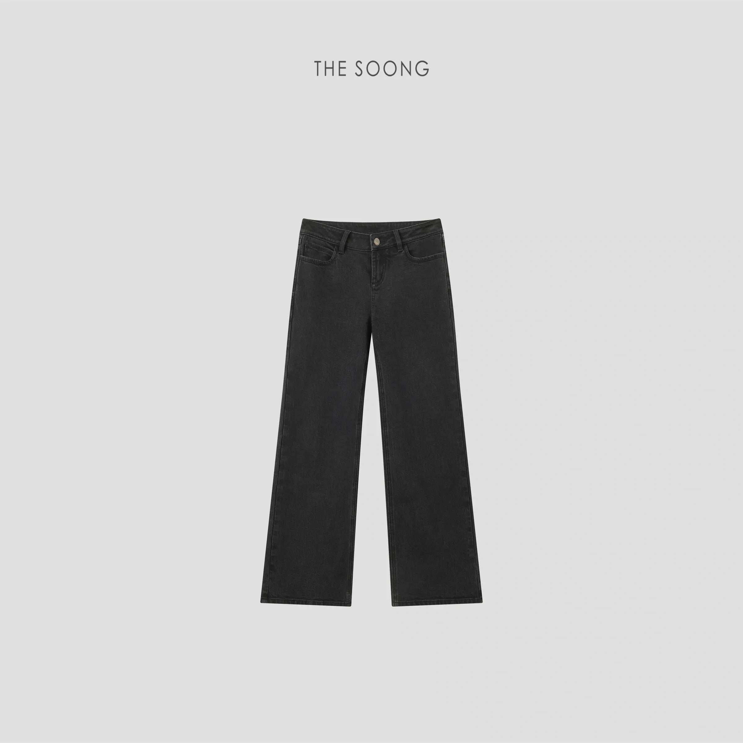 THESOONG Spring Slim Straight Cotton-Feel Jeans - 8362